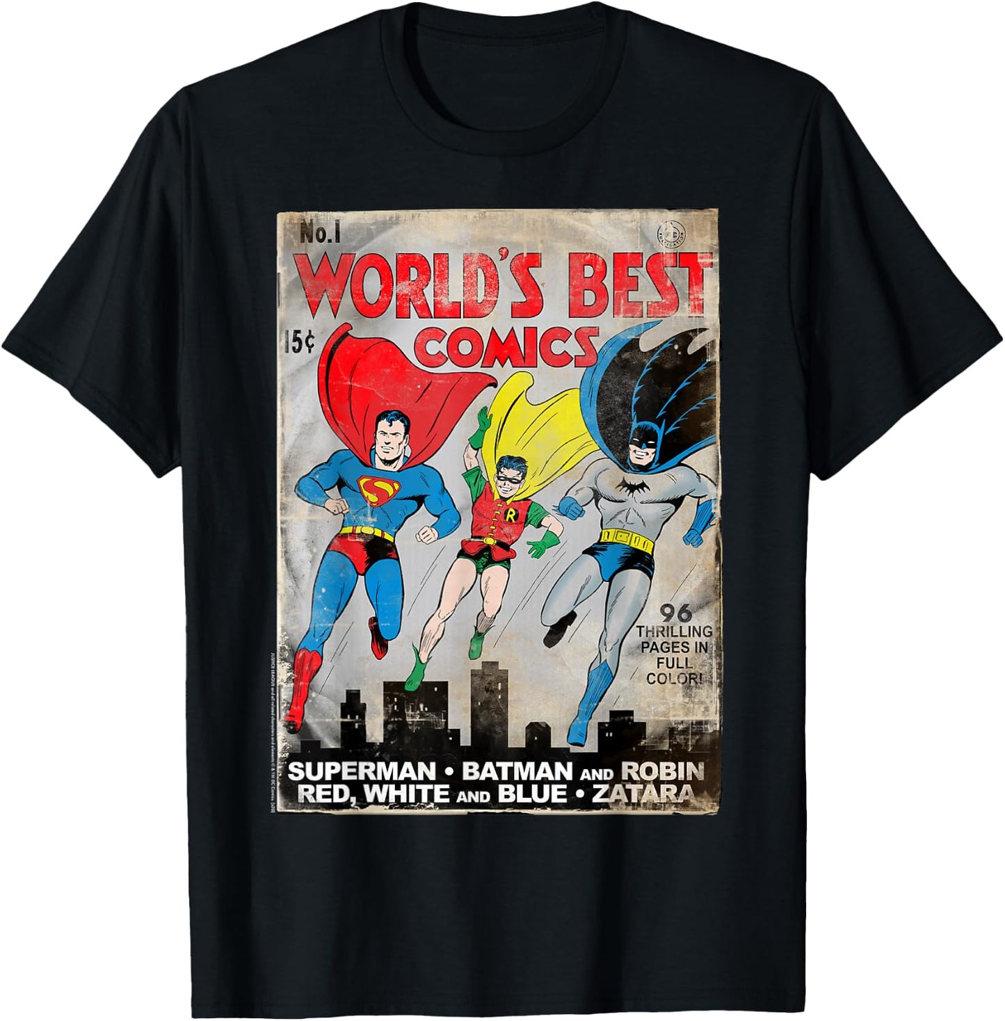 DC Comics Worlds Best Comics #1 Cover T-Shirt - T-Shirt | Black
