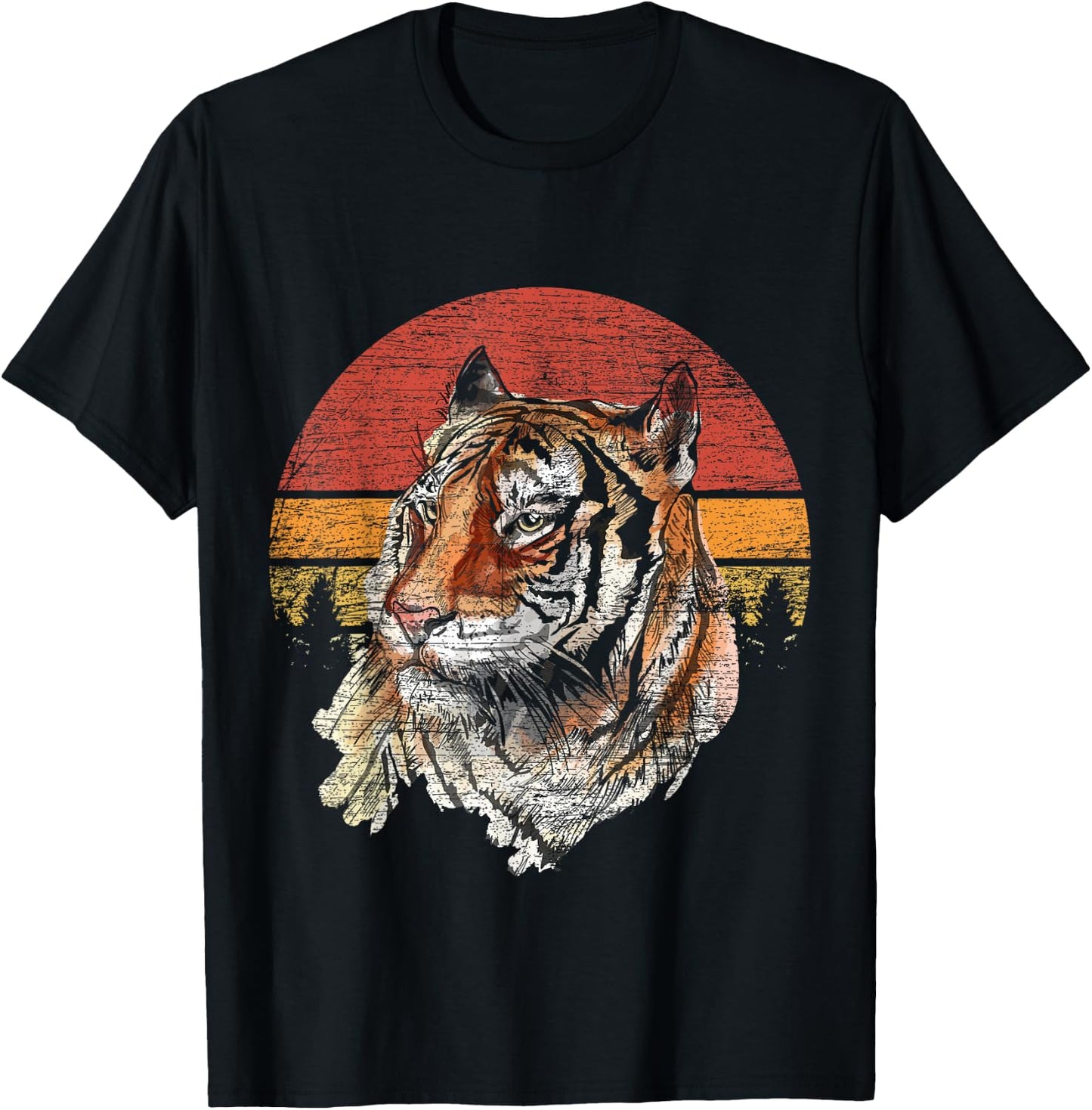 Retro Tiger T-Shirt - T-Shirt | Black