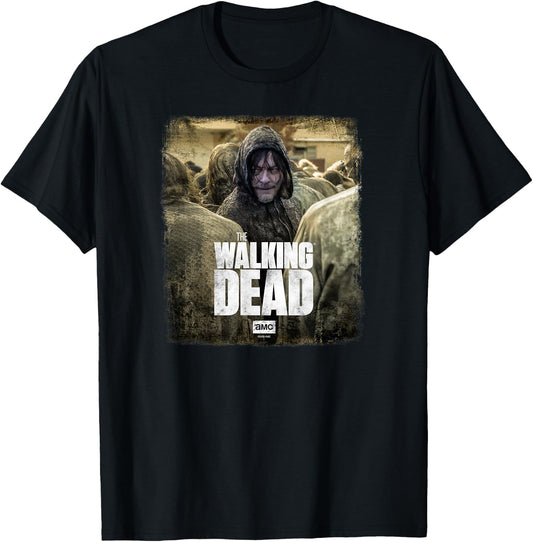 Walking Dead Daryl Dixon X - Men's Black Short Sleeve T-Shirt - T-Shirt | Black