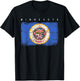 Minnesota Vintage Distressed Home State Flag Design T-Shirt - T-Shirt | Black