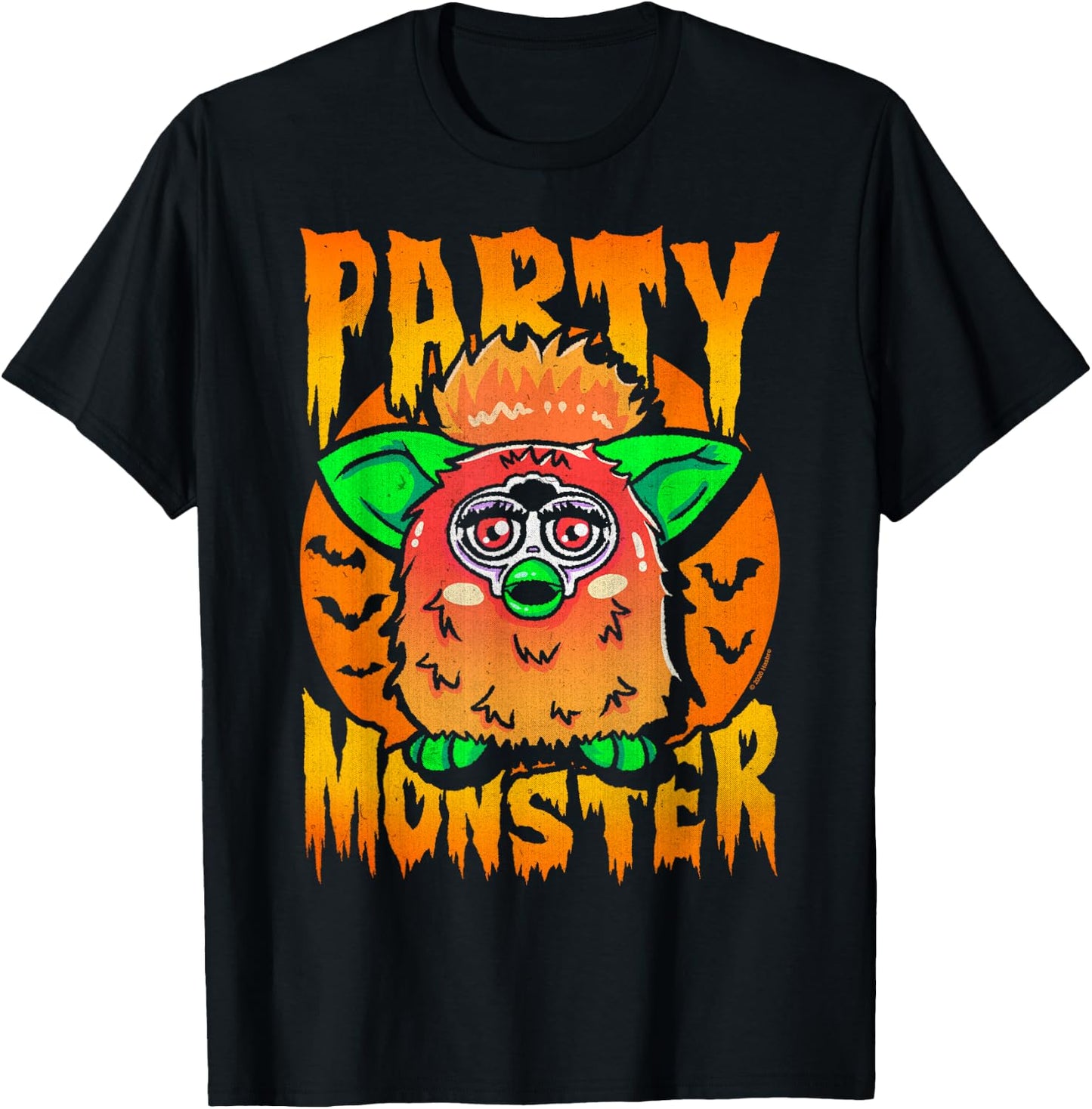 Furby Halloween Party Monster Vintage Scary Cute Poster T-Shirt - T-Shirt | Black