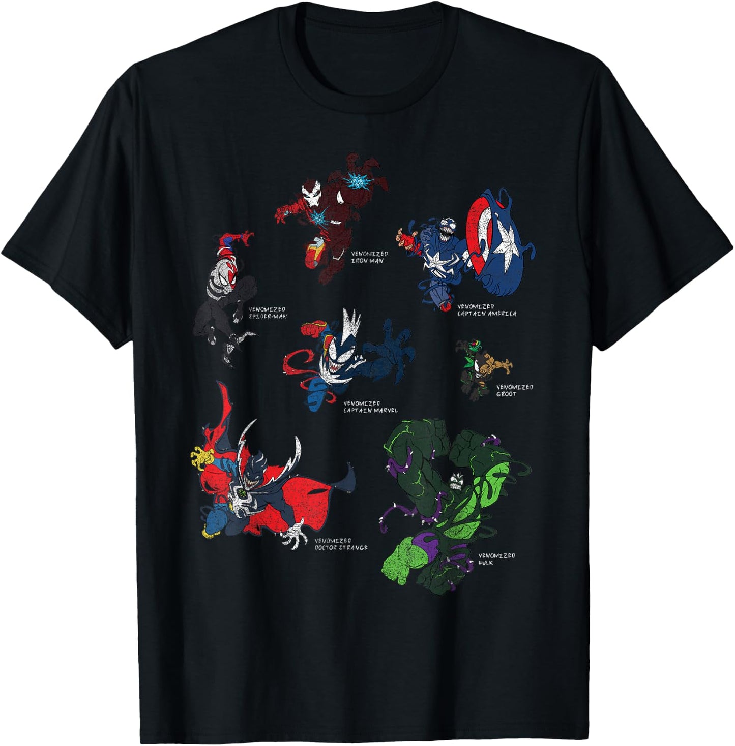 Marvel Spider-Man Maximum Venom Heroes Venomized T-Shirt - T-Shirt | Black