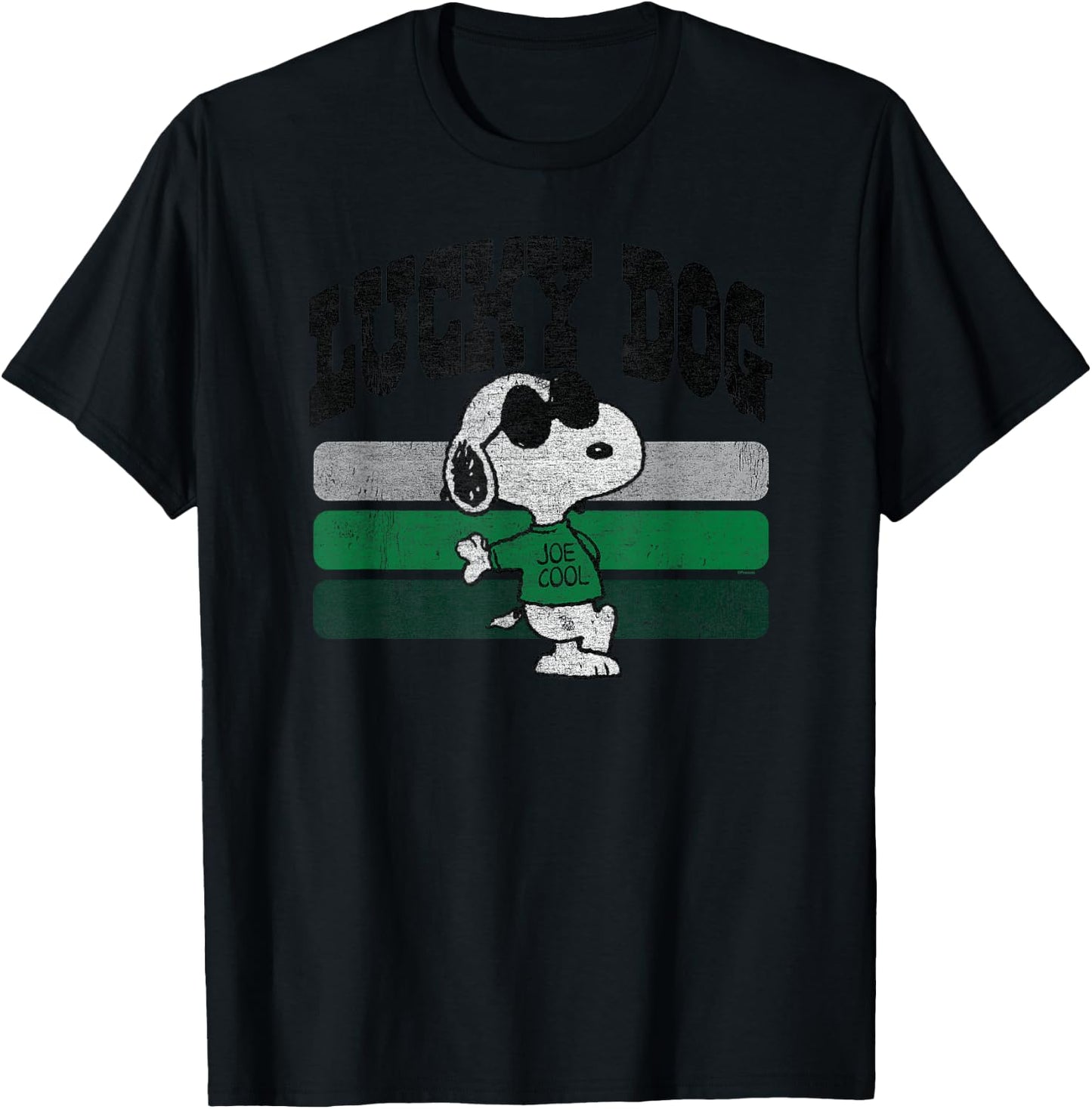 Peanuts St Patrick's Day Snoopy Lucky Dog T-Shirt - T-Shirt | Black