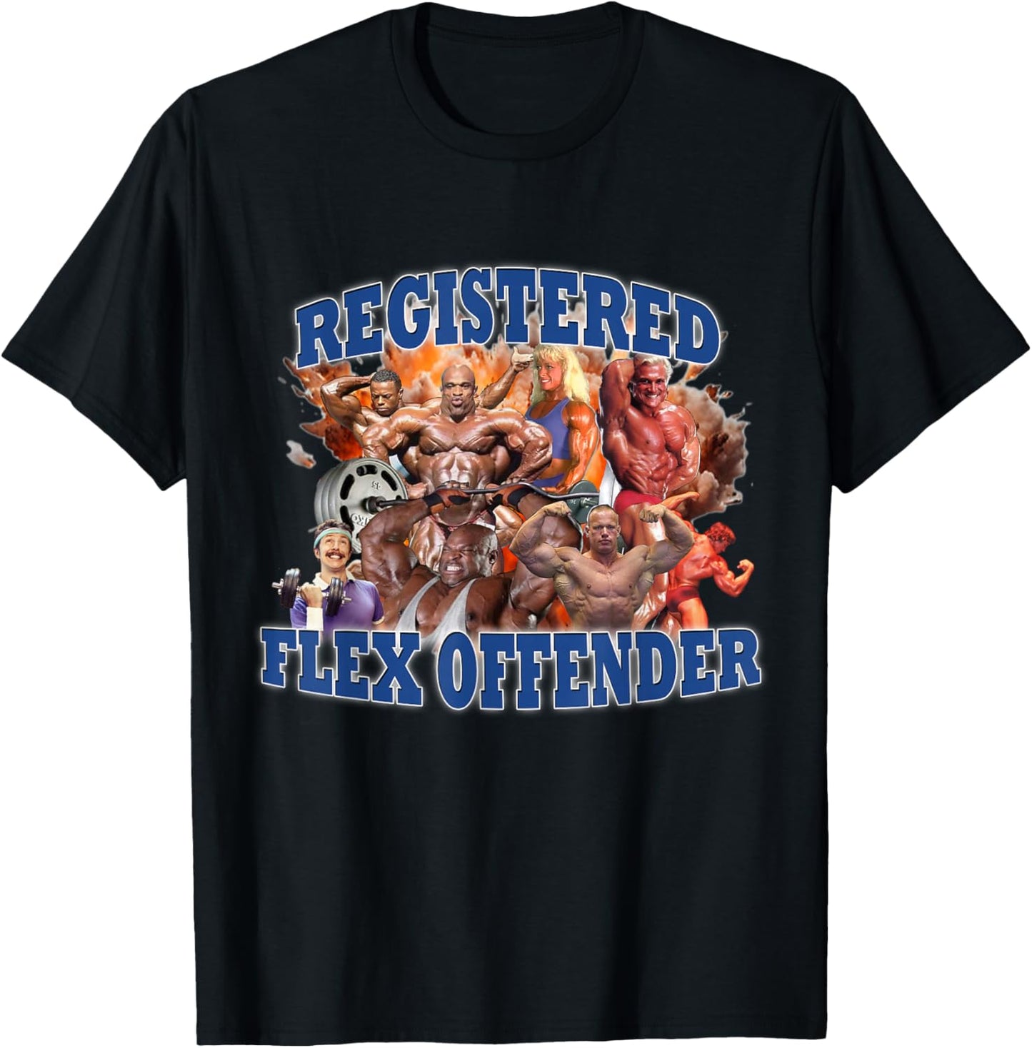 Dench Men's Modern Humorous Party Style Black Flex Offender T-Shirt - T-Shirt | Black