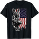 USA Patriotism Rider Independence Day Gift American Flag Bull Riding Cowboy 4th Of July Patriotic Rodeo -Adults Boys T-Shirt - T-Shirt | Black