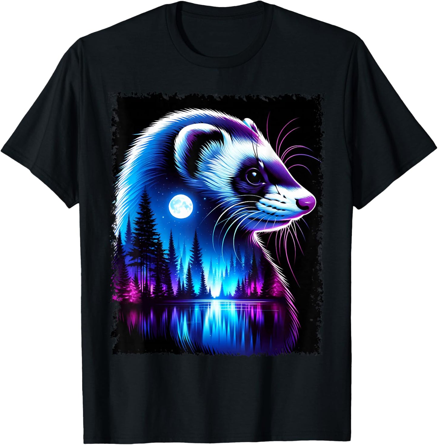 Spirit Animal Ferret Men Women Kids Christmas T-Shirt - T-Shirt | Black