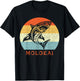 Molokai, Hawaii Vintage Shark Retro Throwback Vacation T-Shirt - T-Shirt | Black