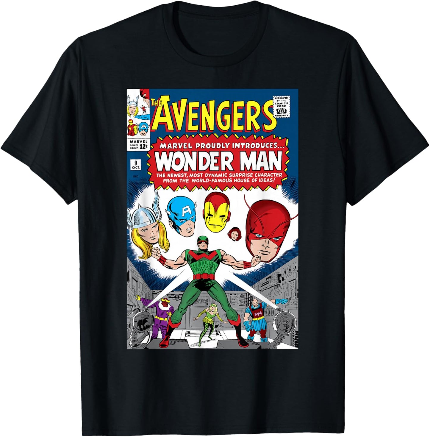Marvel Avengers Presenting Wonder Man Comic Cover T-Shirt - T-Shirt | Black