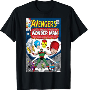 Marvel Avengers Presenting Wonder Man Comic Cover T-Shirt - T-Shirt | Black