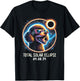 Solar Eclipse Poodle Wearing Glasses Pet April 8 2024 T-Shirt - T-Shirt | Black
