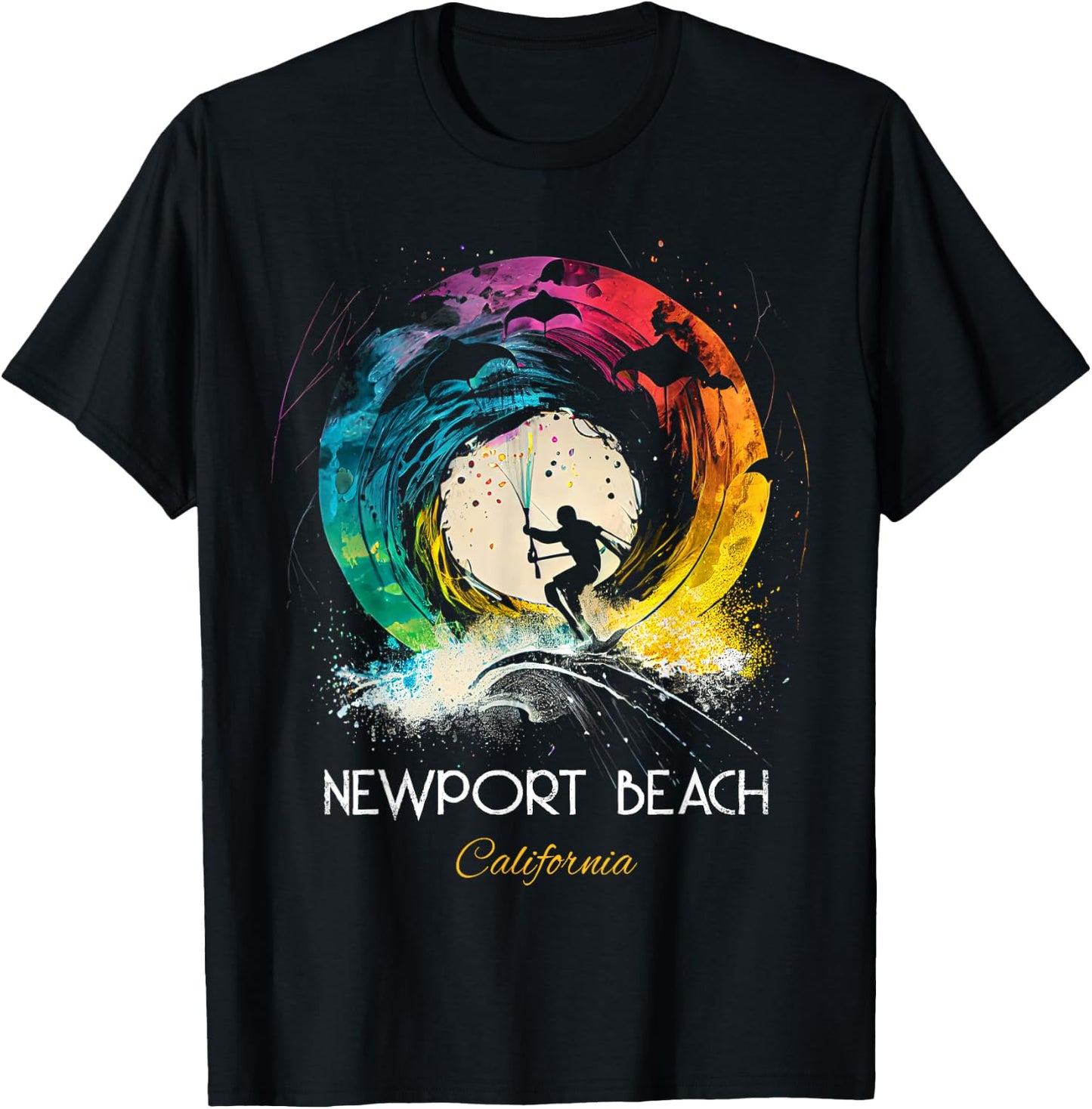 Newport Beach California T-Shirt - T-Shirt | Black