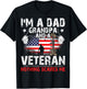 Father's Day - Veterans Day- I'm a Dad Grandpa and a Veteran T-Shirt - T-Shirt | Black