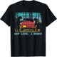 Hey Look A Menu Funny Bear Camping Retro Vintage Camper Car T-Shirt - T-Shirt | Black