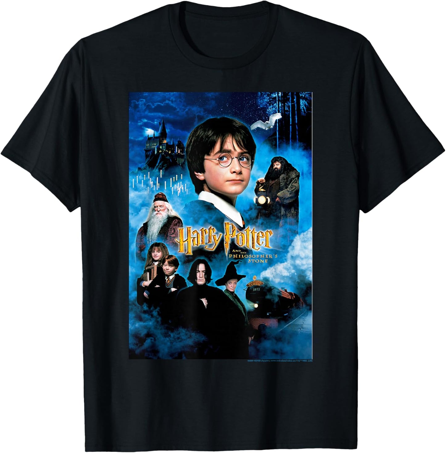 Harry Potter and The Philosopher's Stone Poster T-Shirt - T-Shirt | Black