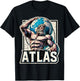 Atlas Greek God Mythology Titan Ancient Greece T-Shirt - T-Shirt | Black