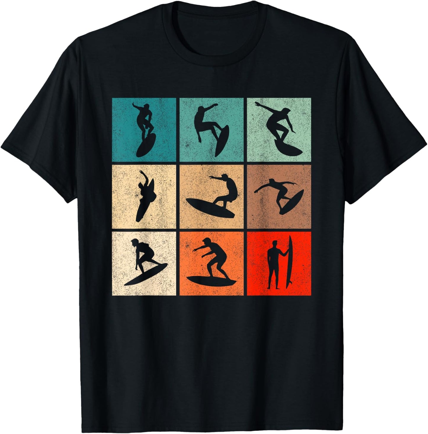 Surf Retro Surfing Vintage Surfers Surfer T-Shirt - T-Shirt | Black