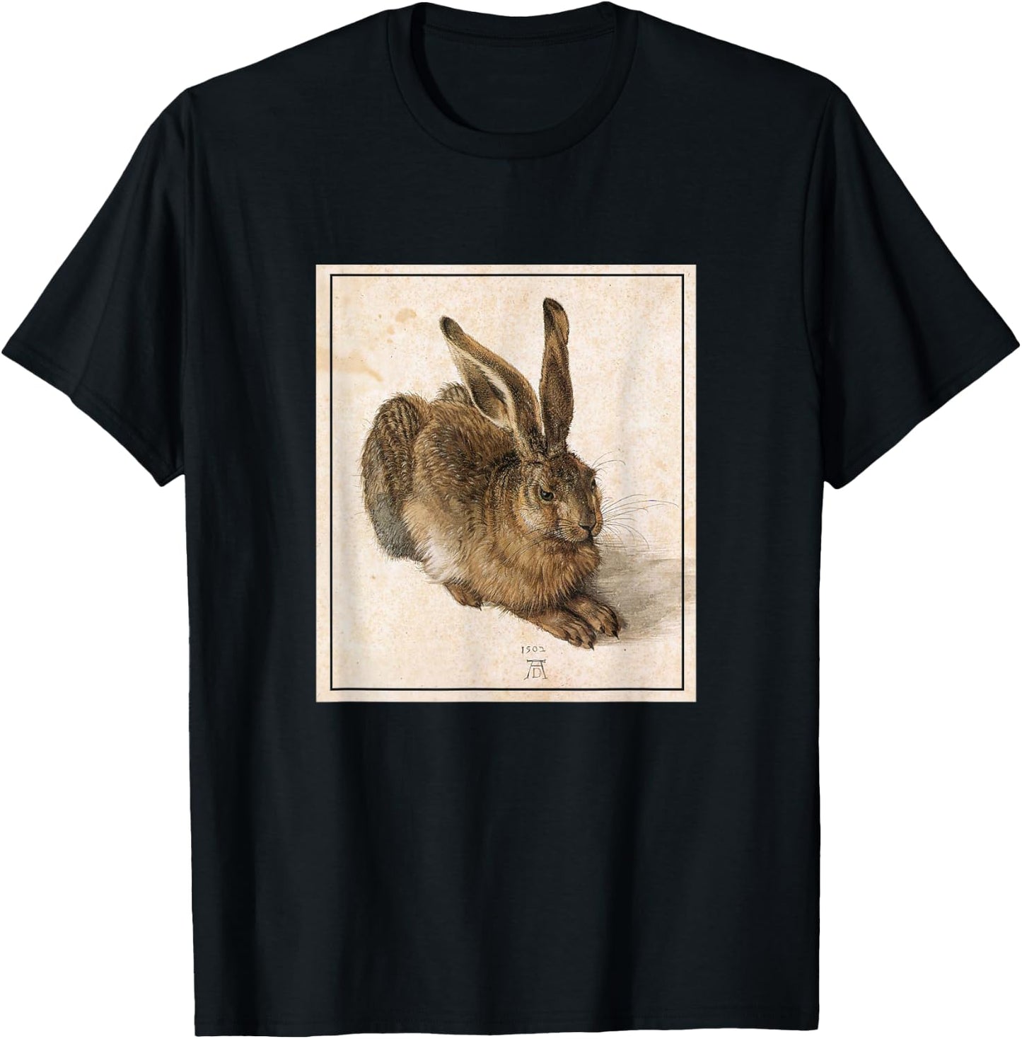 Brown Hhare (1502) Albrecht Dürer Drawing Watercolour Rabbit T-Shirt - T-Shirt | Black