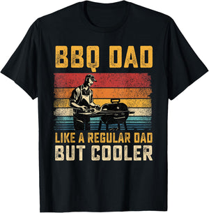BBQ Dad Like Regular Dad But Cooler Father's Day T-Shirt - T-Shirt | Black