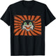 Vintage Halloween Black Cat Lover Funny Retro Gift T-Shirt - T-Shirt | Black