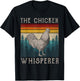 Chicken Whisperer Shirt Vintage Retro Chicken Farmer T-Shirt - T-Shirt | Black