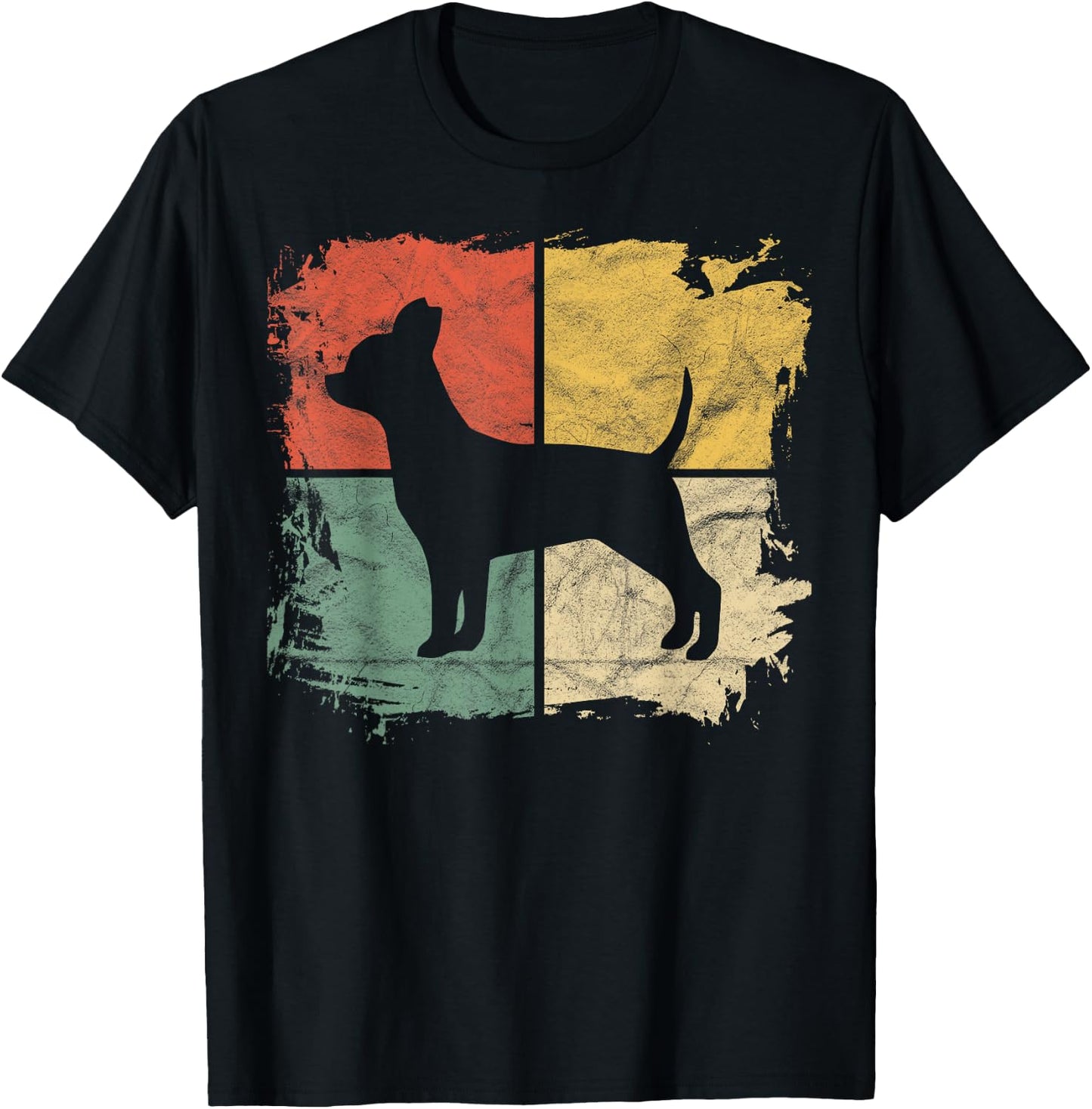 Square Retro Chihuahua Owner Gift Dog Parent Dad Chi-chi Mom T-Shirt - T-Shirt | Black