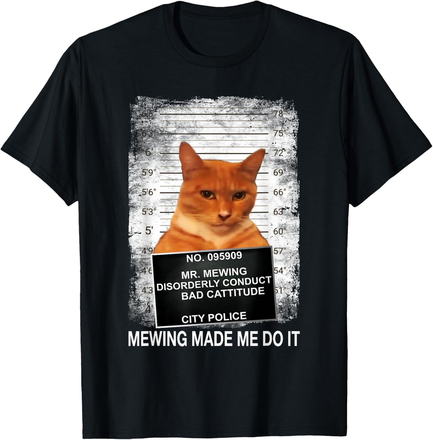 Mewing Made Me Do it, Funny Catnip Mogging Meme Cat T-Shirt - T-Shirt | Black