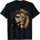 Jesus Shirt Christian Inspiration Jesus Lion Of Judah T-Shirt - T-Shirt | Black