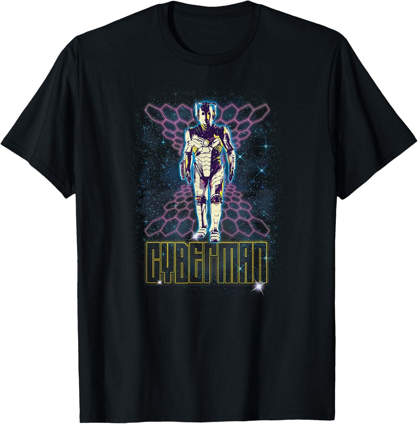 80s Cyberman Retro Futuristic Cyber Sci-Fi Fan T-Shirt - T-Shirt | Black