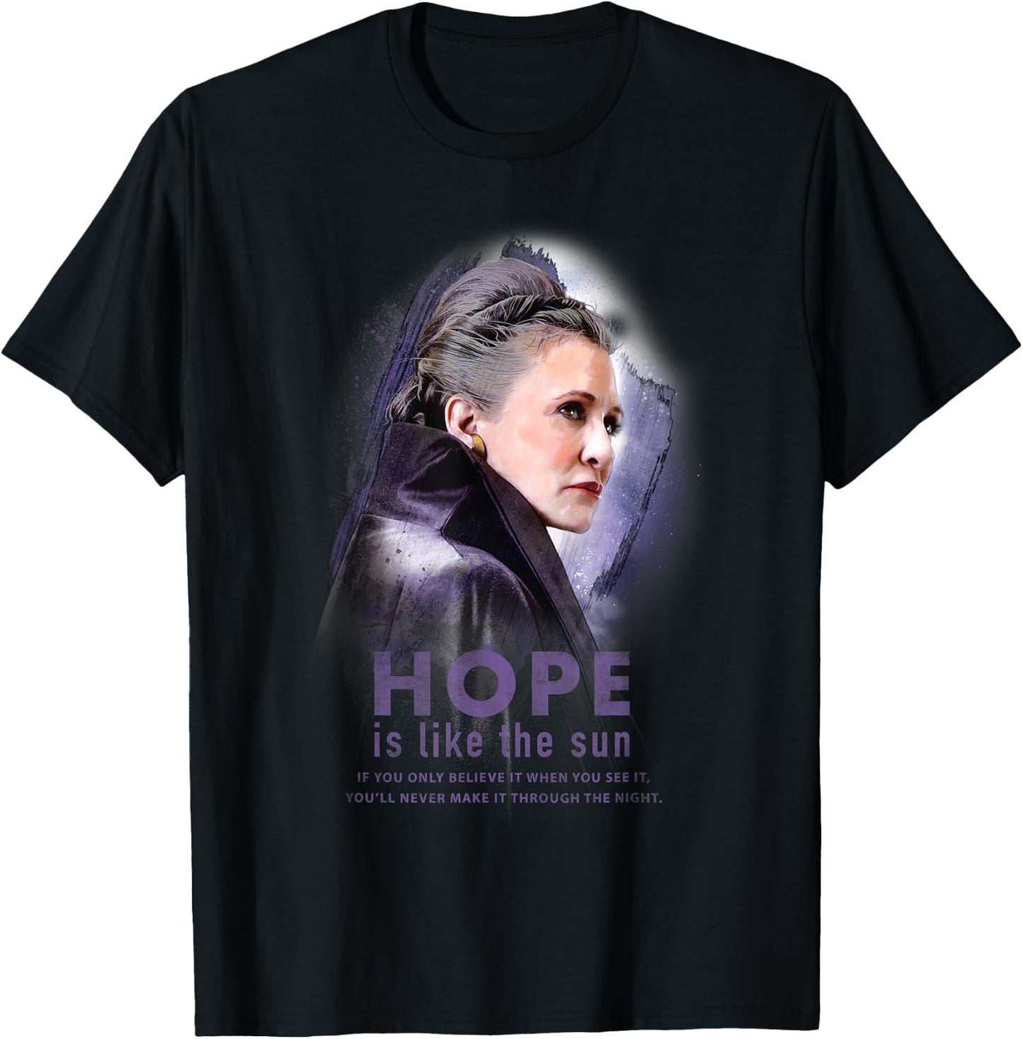 Star Wars General Leia Organa Hope Is Like the Sun T-Shirt - T-Shirt | Black
