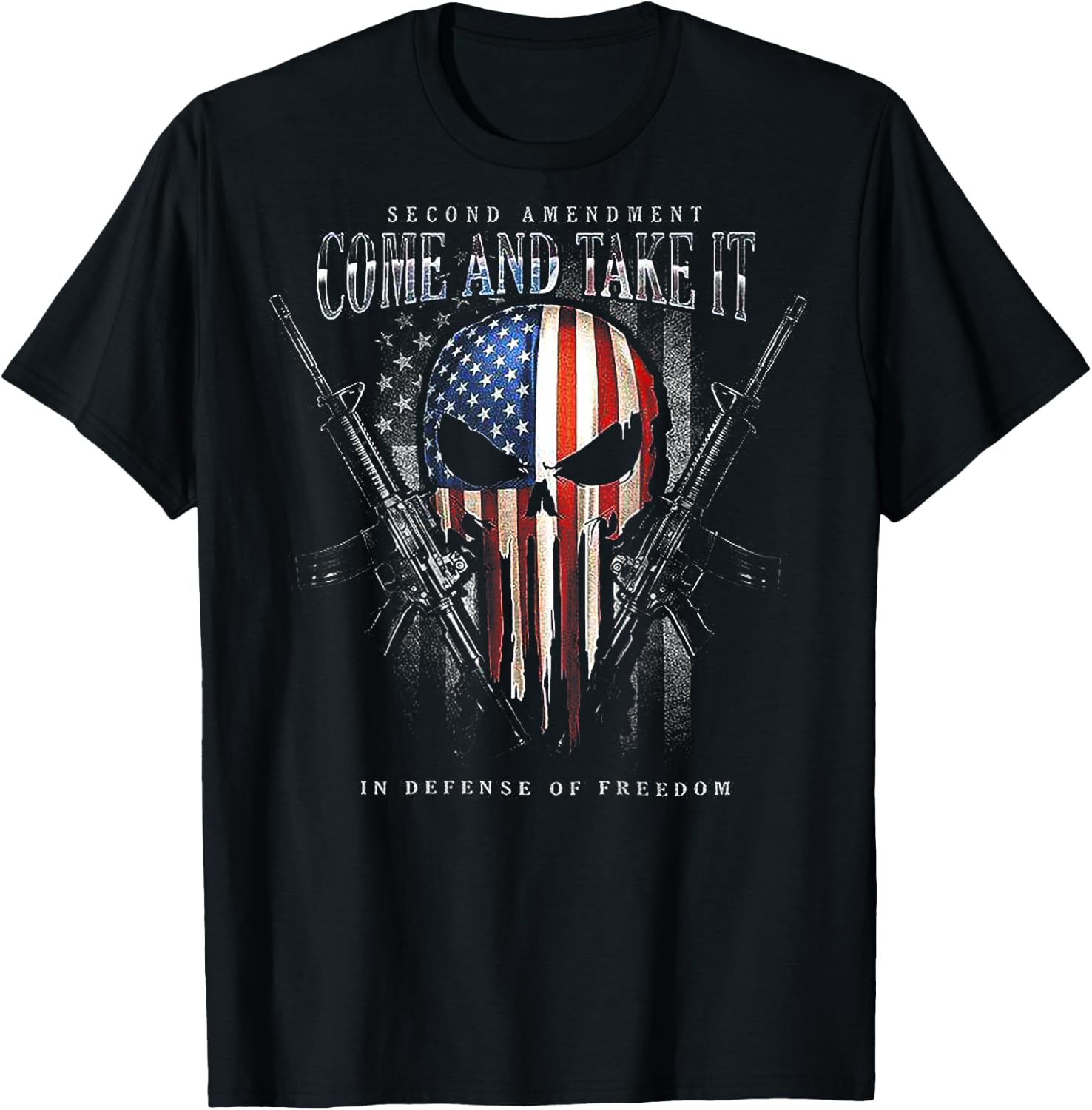 Second Amendment Come and Take It in Defense of Freedom T-Shirt - T-Shirt | Black