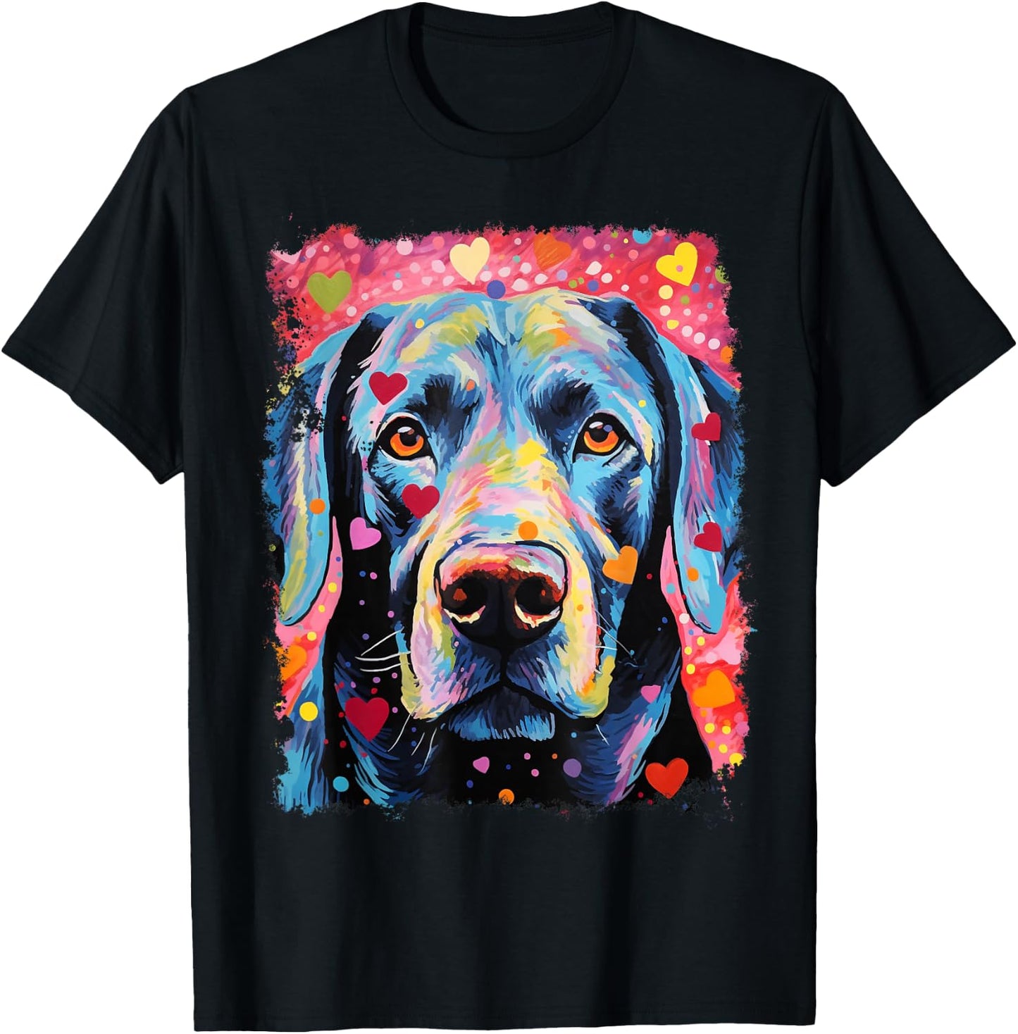 Labrador Retriever Valentine's Day T-Shirt - T-Shirt | Black