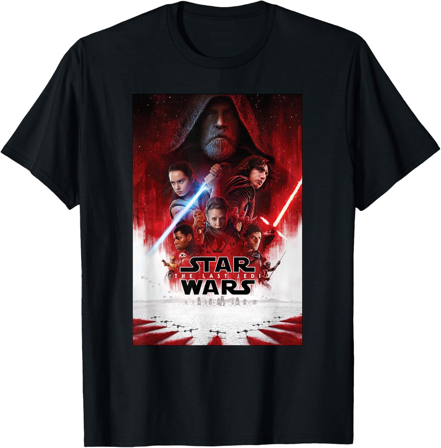 Star Wars The Last Jedi Movie Poster T-Shirt - T-Shirt | Black