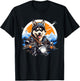 Biker Husky Dog Riding Motorcycle T-Shirt - T-Shirt | Black