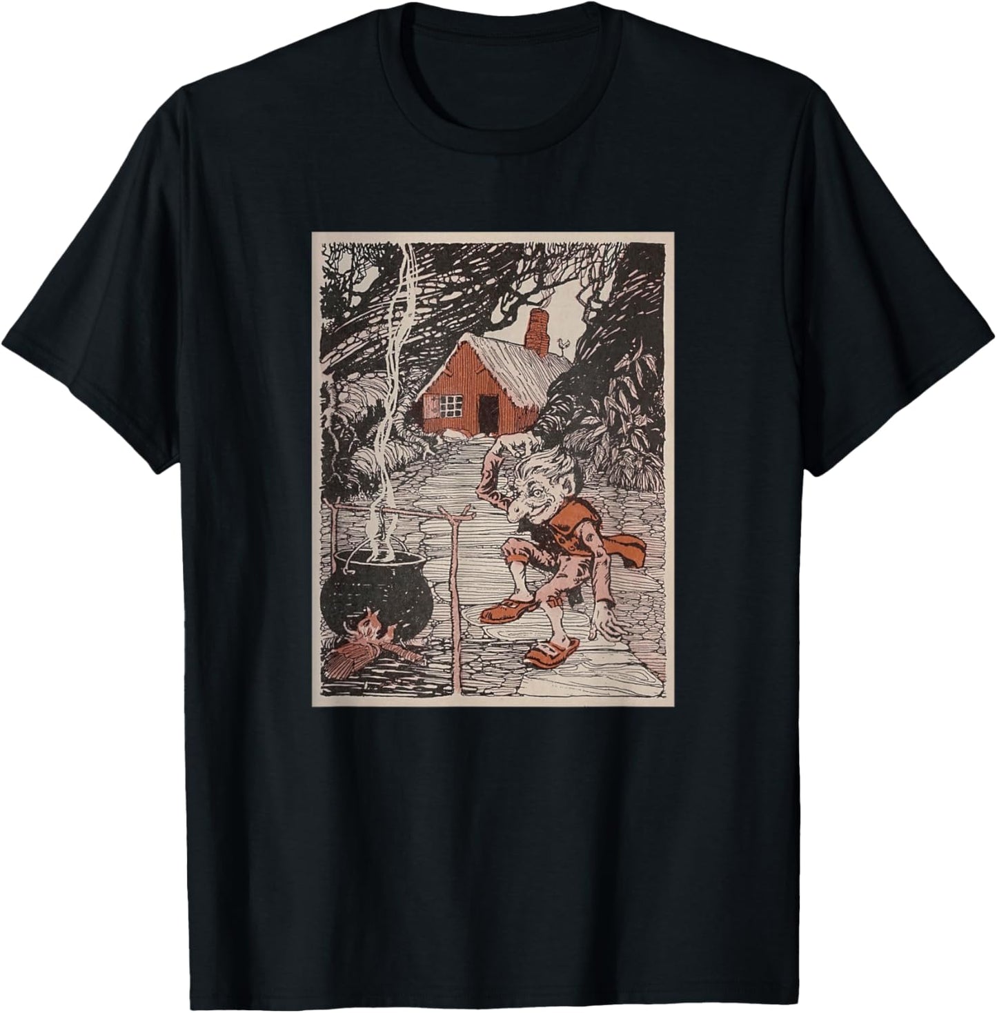 Rumpelstiltskin Singing and Dancing Around The Campfire T-Shirt - T-Shirt | Black