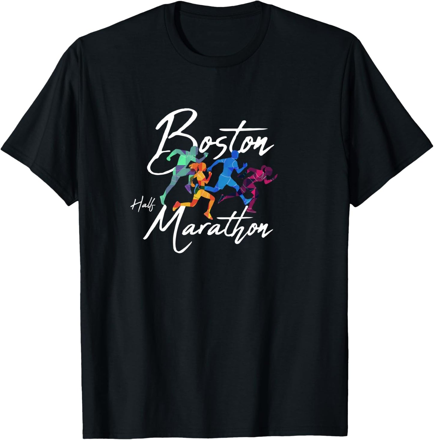 Half marathon Boston women and men runners T-Shirt - T-Shirt | Black
