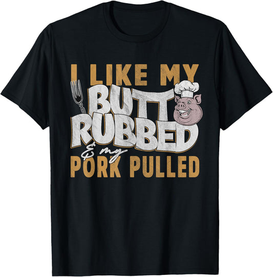 Funny BBQ Grilling Quote Pig Pulled Pork Men Women T-Shirt - T-Shirt | Black