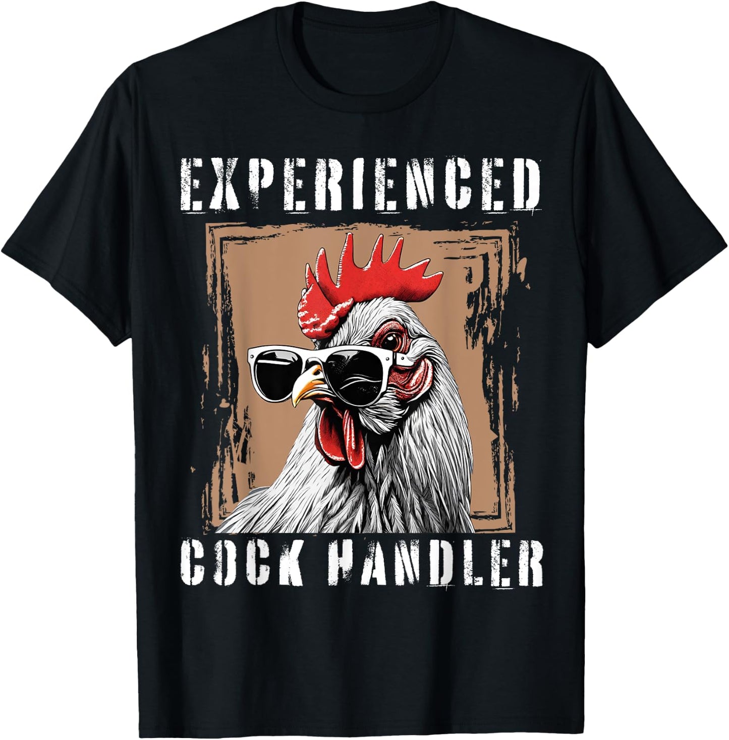 Experienced Cock Handler Funny Rooster Lover T-Shirt - T-Shirt | Black