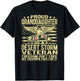 Proud Granddaughter Of A Desert Storm Veteran Ribbon US Flag T-Shirt - T-Shirt | Black