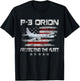 P-3 Orion Sub Hunter ASW Airplane Vintage Veterans Day Gift T-Shirt - T-Shirt | Black