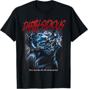 Star Wars Halloween Darth Sidious Dark Portrait T-Shirt - T-Shirt | Black