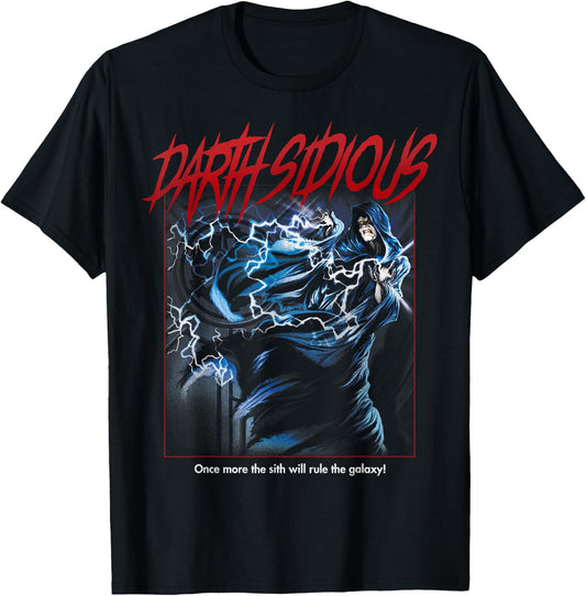Star Wars Halloween Darth Sidious Dark Portrait T-Shirt - T-Shirt | Black