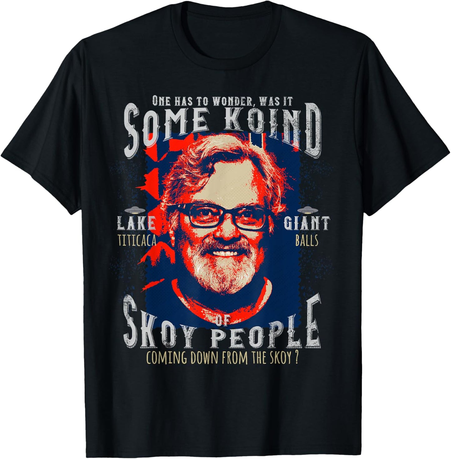 Alien Pop Art David Childress Funny Meme T-Shirt - T-Shirt | Black