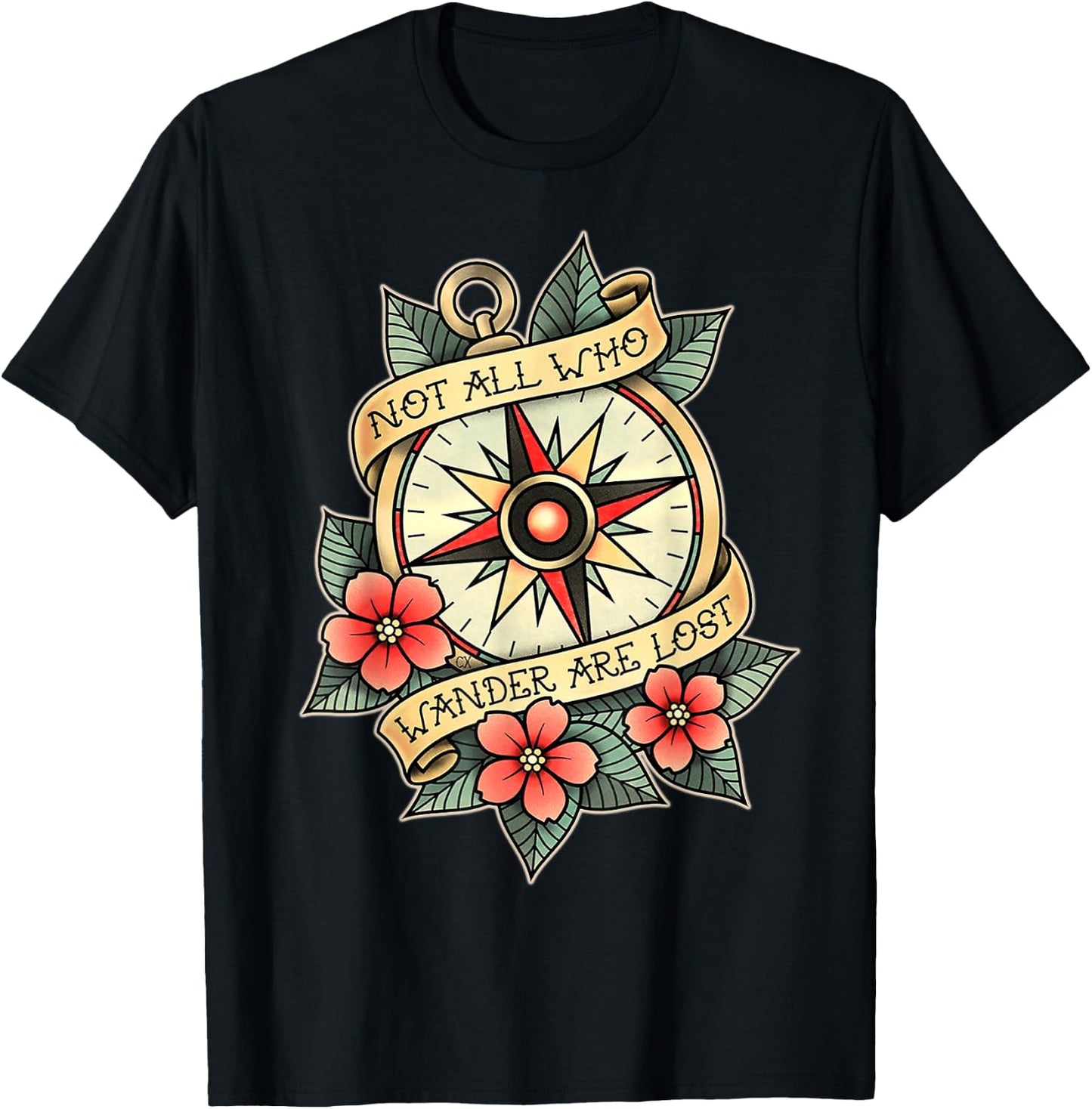 Not All Who Wander are Lost T-Shirt - T-Shirt | Black