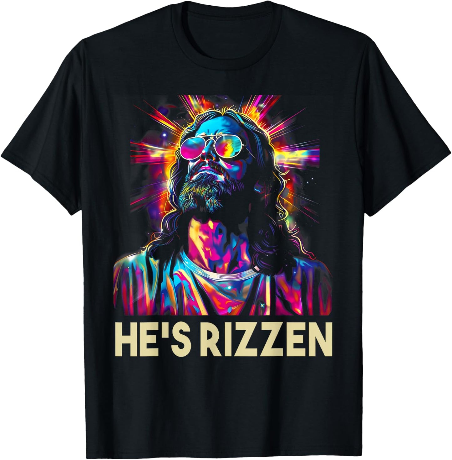 Jesus Is Rizzen He Is Rizzen T-Shirt - T-Shirt | Black