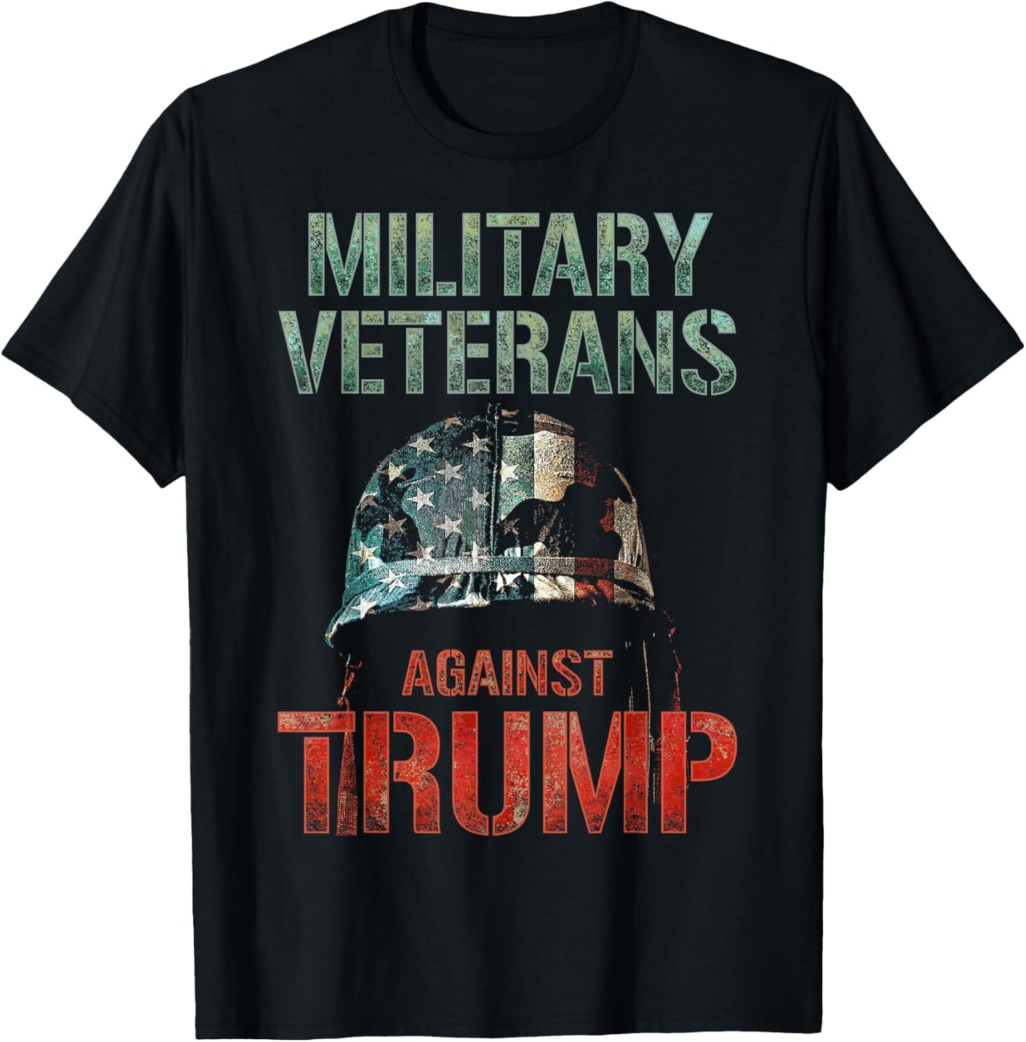 Military Veterans Against Trump 2020 Conflict USA Election T-Shirt - T-Shirt | Black