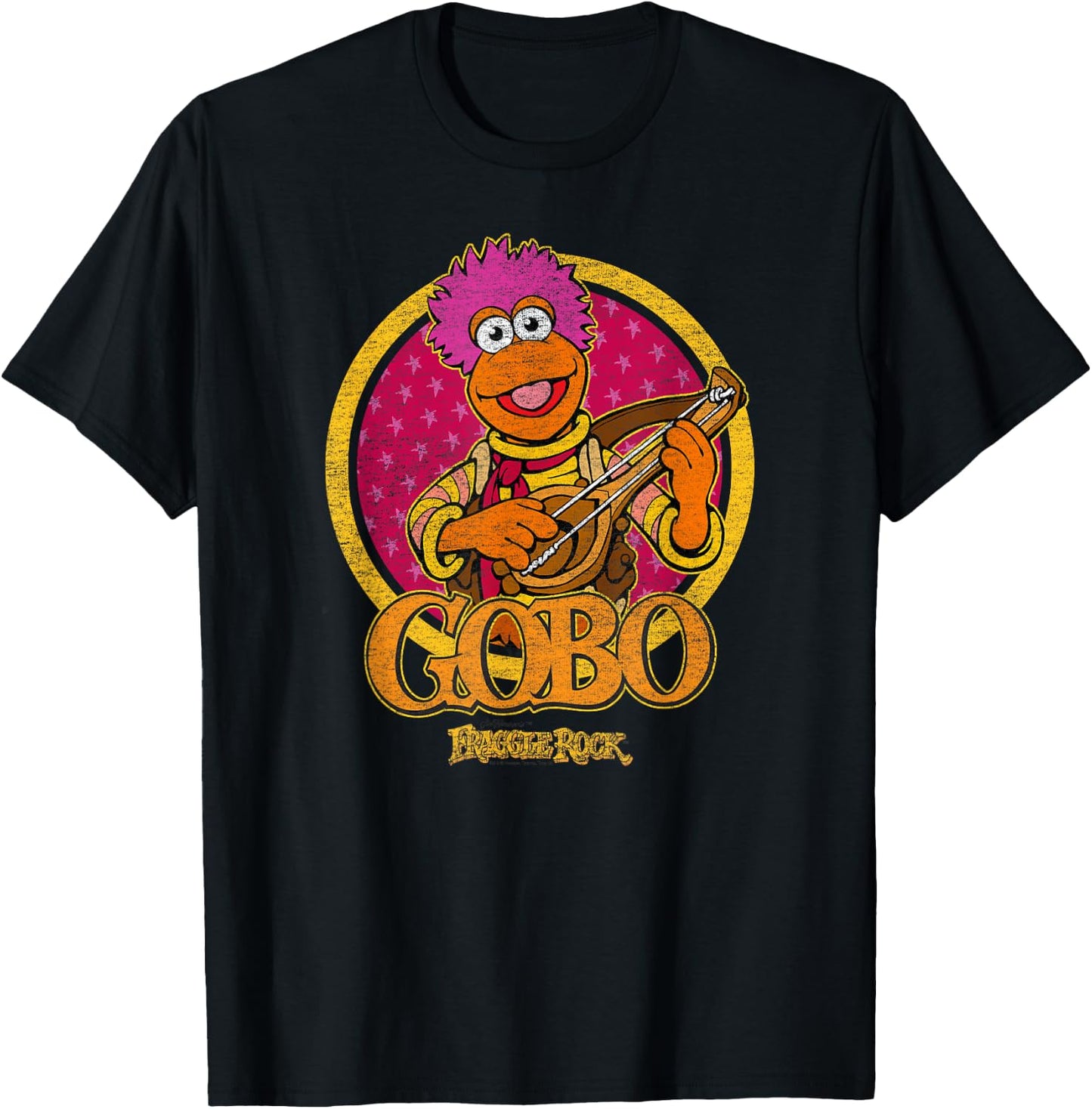 Fraggle Rock Gobo Circle T-Shirt - T-Shirt | Black