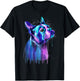 Colorful Boston Terrier Dog Art Watercolor Painting Women Kids T-Shirt - T-Shirt | Black