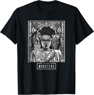 Universal Monsters Bride of Frankenstein Ofrenda T-Shirt - T-Shirt | Black