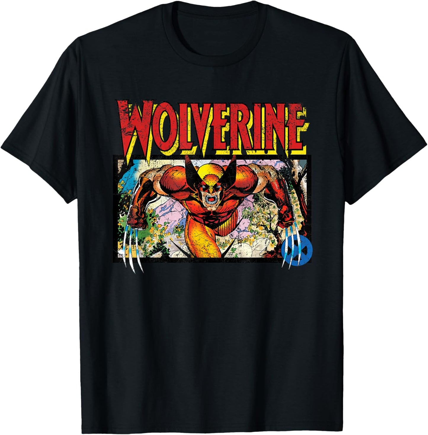 Marvel X-Men Retro Wolverine 90s T-Shirt - T-Shirt | Black