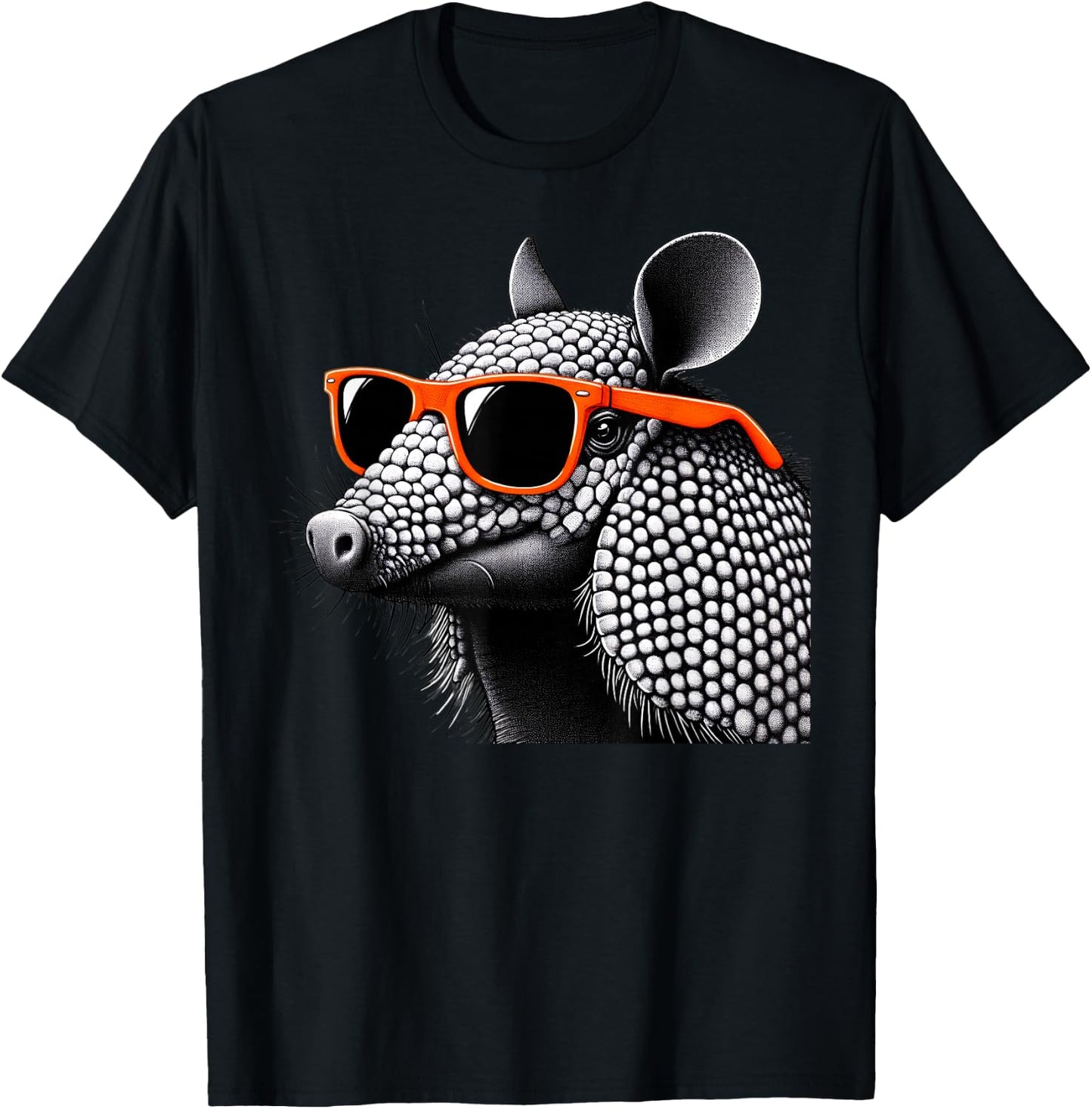 Cool Armadillo Wearing Sunglasses Graphic Art T-Shirt - T-Shirt | Black